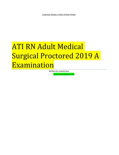 Learn about exam day, the test format, accommodations, and our refund policy. . Ati medical surgical proctored exam 2019 test bank